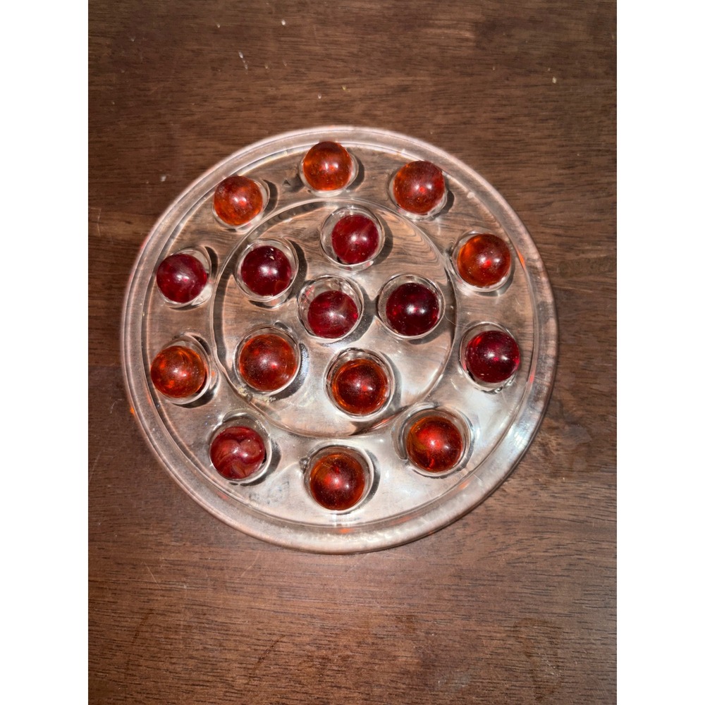 Unbranded Marble Red Excellent Vintage Slag‎ Glass 16pc UV Glow